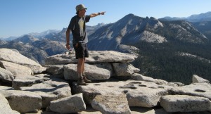 Atop Half Dome in 2009. Hoping for another mountaintop experience in Yellowstone.
