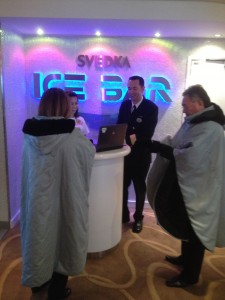 Shiver me timbers: Even parkas won't keep you warm for long in the Ice Bar.