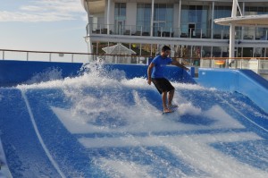 The Flowrider gives you a surf-like experience while on the ship.