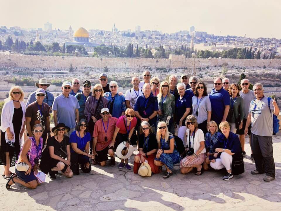Our group on the Mount of Olives with Ori an the right.